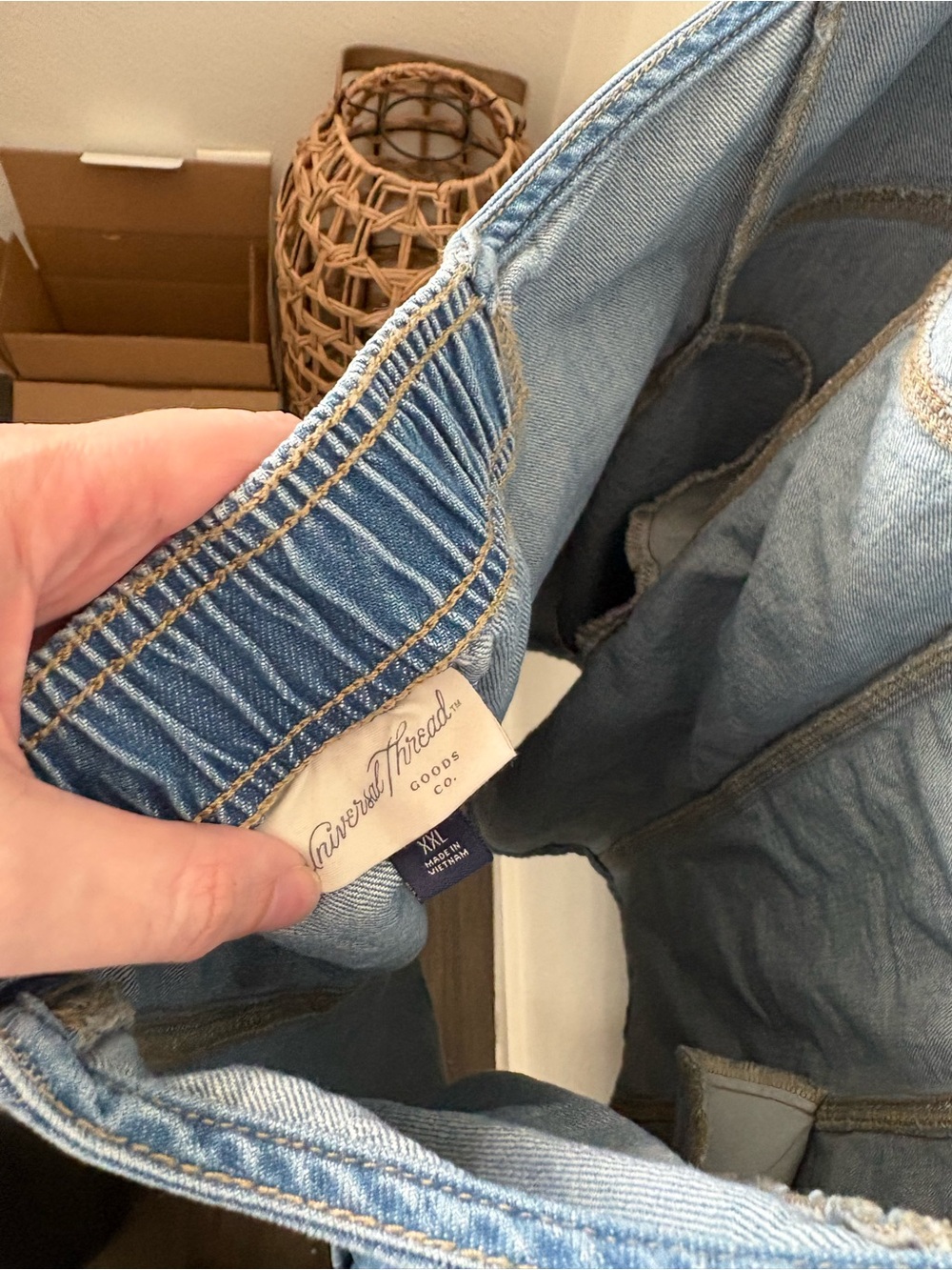 Universal Thread Light Blue Denim Halter Mini Dress - Picture 5 of 5